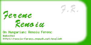 ferenc renoiu business card